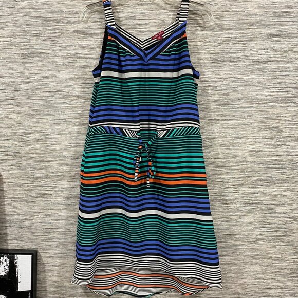 Sleeveless Striped Merona Dress With Drawstring Waist Size S/P - Picture 1 of 4